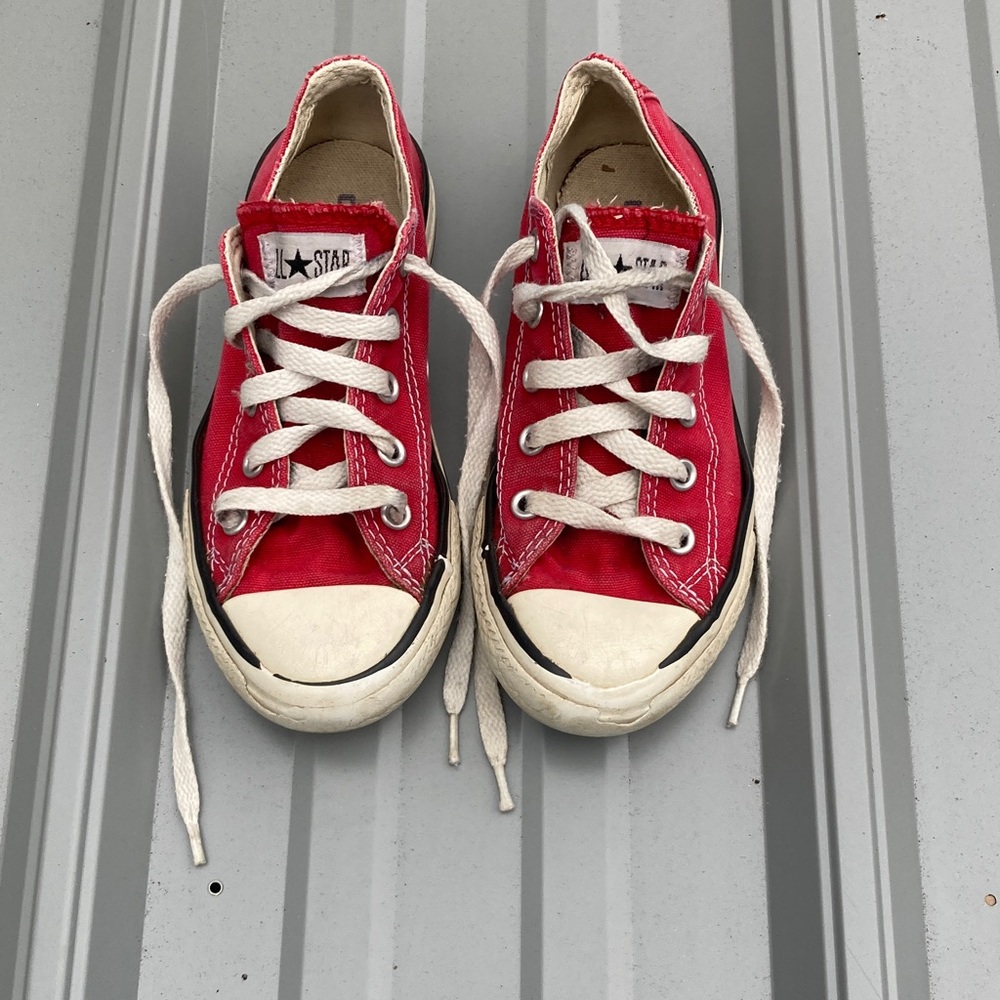 Converse Kids Red and White Sneakers
